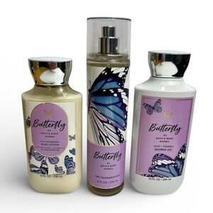 Bath & Body Works NWT Butterfly Bundle, Lotion, Shower Gel, and FFM, Full Size
